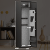 High-Security Steel Rifle Cabinet - 4-5 Gun Capacity, Electronic Lock, Solid Bolts, Dual Alarms, Silent Operation, LED Lighting