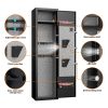 5-6 Gun Safe Home Rifle and Pistol Safe, Quick Access Long Gun Safe Shotgun Rifle Cabinet