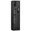 "High-Security Steel Rifle Cabinet - 3-4 Gun Capacity, Electronic Lock, Solid Bolts, Dual Alarms, LED Lighting, Silent Operation"