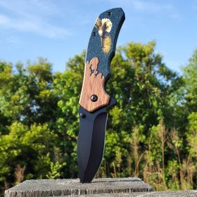 8" Wildlife Folding Knife (Style: Wolf)